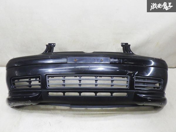 VW フォルクスワーゲン 純正 GOLF 4 ゴルフ 4 フロントバンパー 1J0807221A 黒メタ系 +社外？ アンダー スポイラー 付 棚2F-G-3_画像2