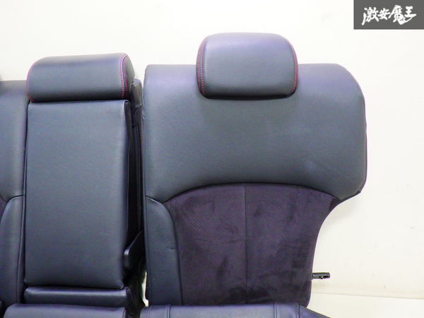 【希少 赤ステッチ】スバル純正 STI BR9 レガシィ 2.5GT tS リアシート ハーフレザー アルカンターラ セカンドシート 後部座席 即納_画像6