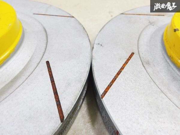 【DIXCEL ディクセル】塗装後 未使用保管 アウトレット品 FD3S RX-7 16インチ リア スリット ローター 2枚 3553002 イエロー 棚15-3_画像3