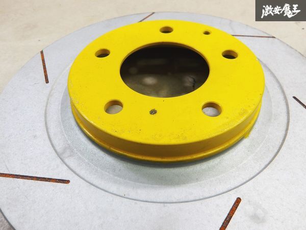 【DIXCEL ディクセル】塗装後 未使用保管 アウトレット品 FD3S RX-7 16インチ リア スリット ローター 2枚 3553002 イエロー 棚15-3_画像5