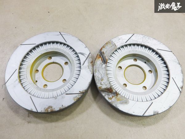 【DIXCEL ディクセル】塗装後 未使用保管 アウトレット品 FD3S RX-7 16インチ リア スリット ローター 2枚 3553002 イエロー 棚15-3_画像7