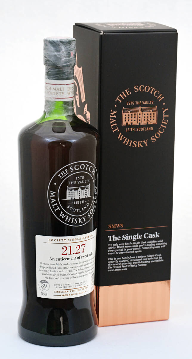 ★長熟　グレングラッサ39年?。樱停祝?1.27　スコッチモルトウイスキーソサエテ?！LENGLASSAUGH1972-2012　Scotch Malt Whisky Society