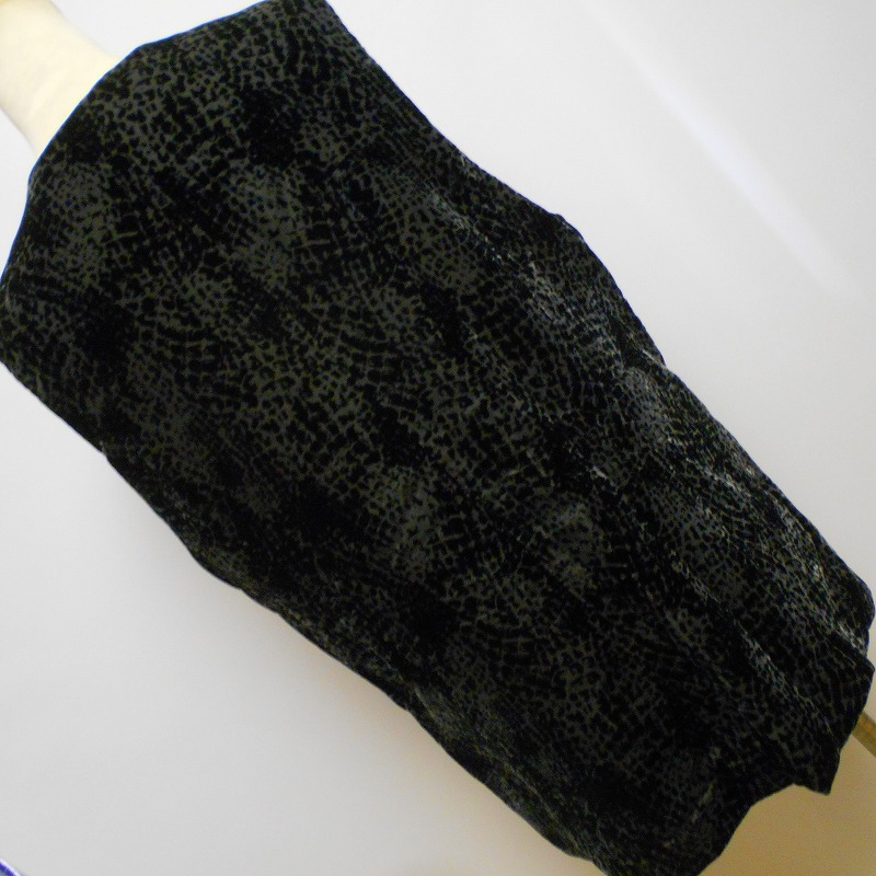 971916 Leilian レリアン 黒系 ベロア ロング ベスト 13＋_画像3