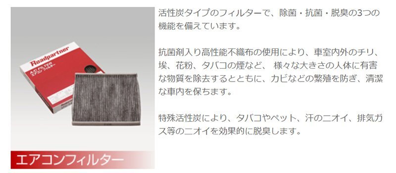 トヨタ パッソ ロードパートナー エアコンフィルター 1PTG-61-J6X KGC15 04.06 - 10.02 Roadpartner クリーンエアフィルター_画像4