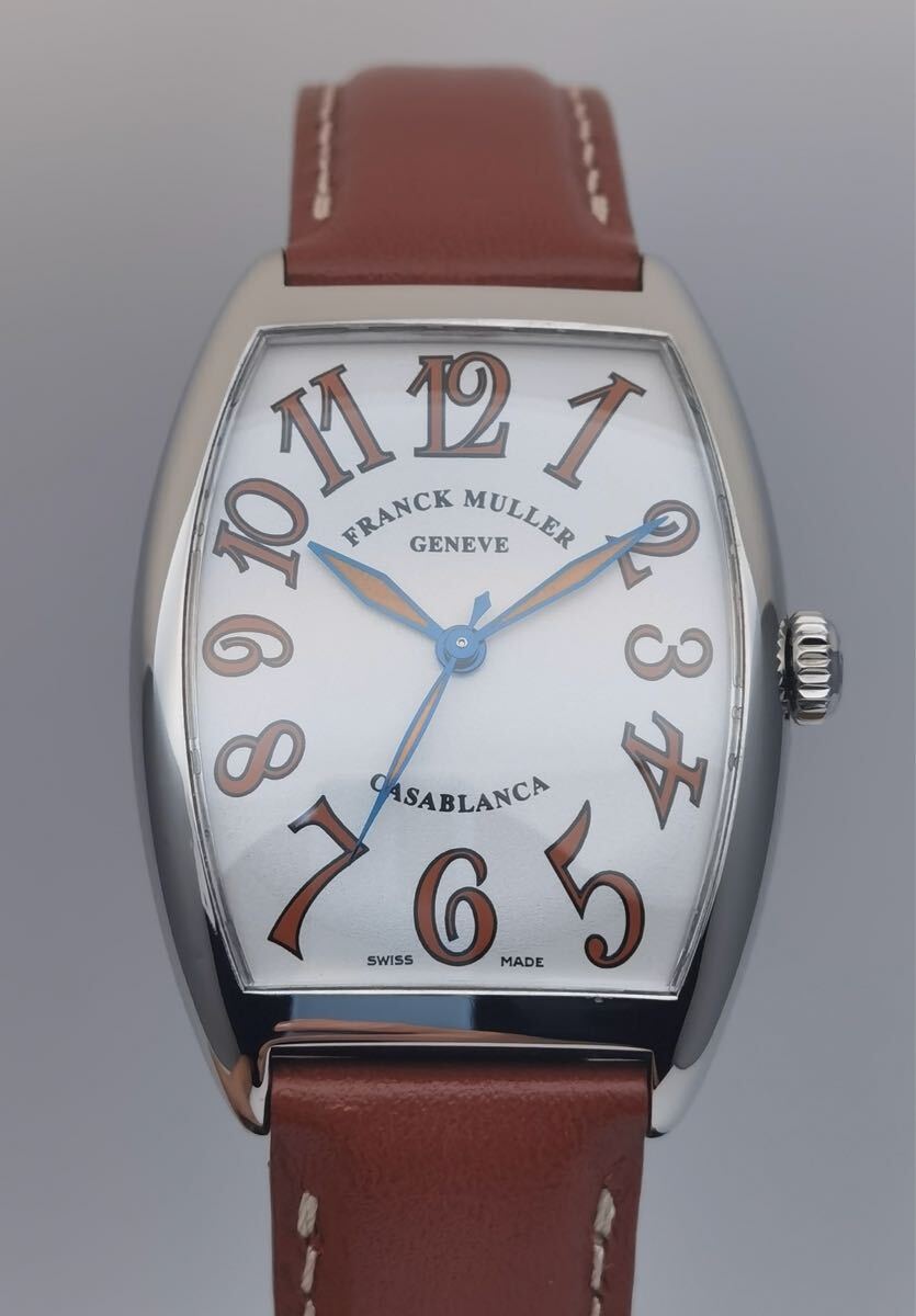 中古美品 フランクミュラー FRANCK MULLER カサブランカ サハラ 2852 CASA SAHARA ホワイト文字盤 SS ステンレス 自動巻き メンズ 腕時計