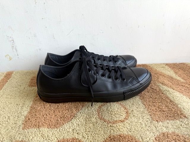 コンバース オールスター Low レザー 黒 28cm_画像2
