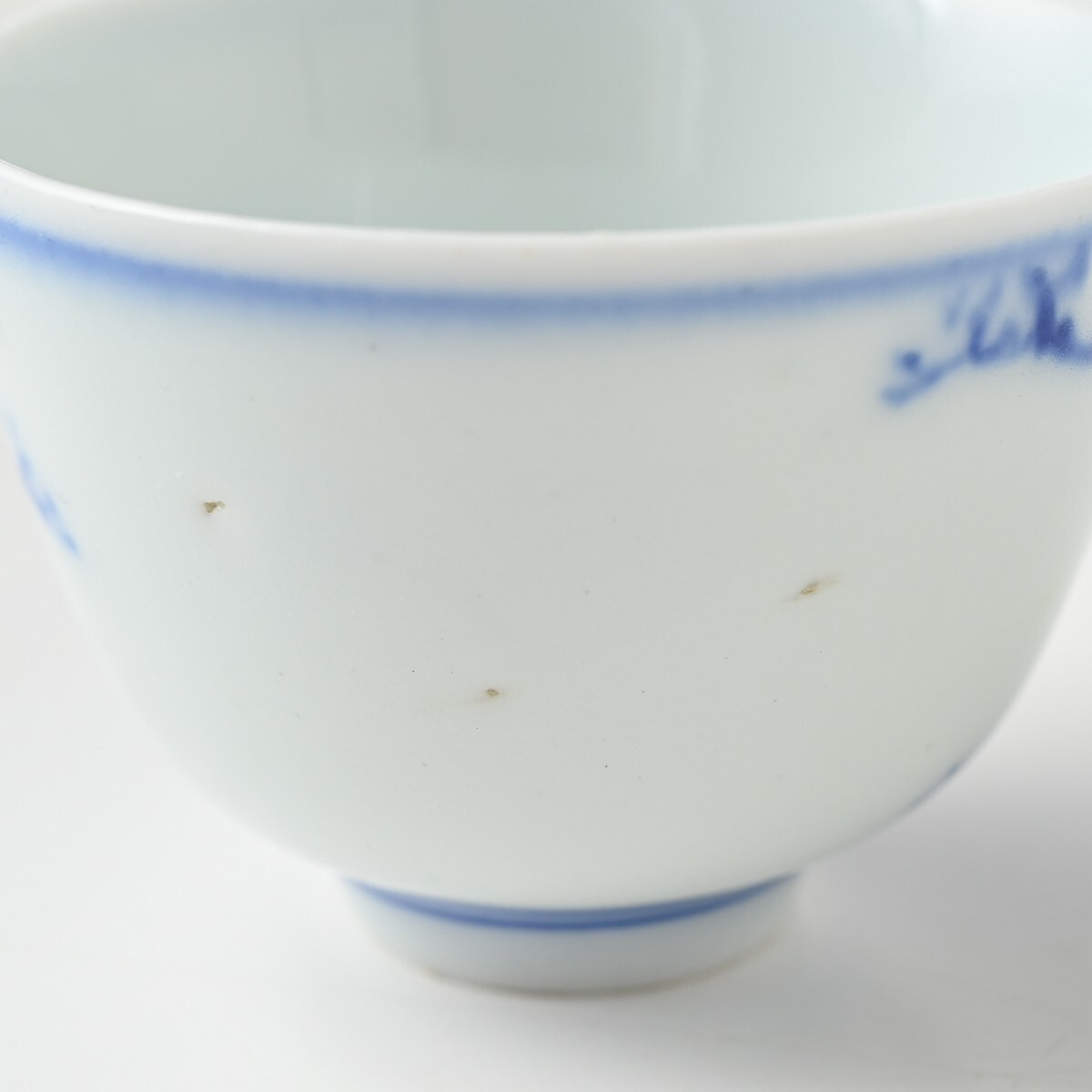 【高橋道八造】染付 烏文 煎茶碗 計5客 京焼 直徑約55mm/H約40mm 青華 呉須 煎茶器 煎茶道具 骨董 古美術(shù) 古道具 古玩 アンティーク