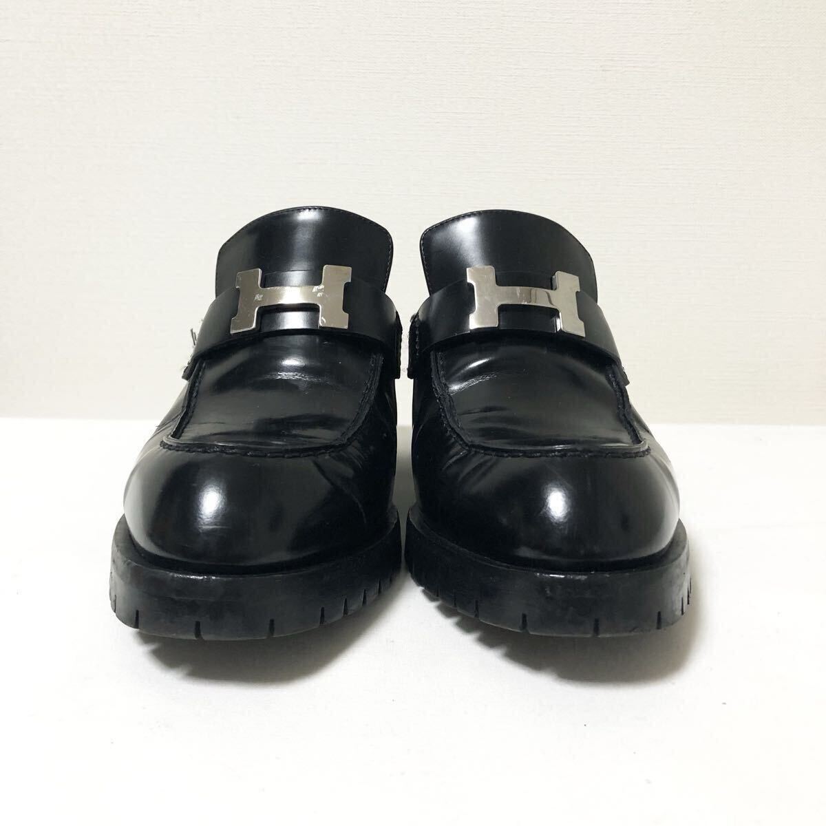 確実正規(guī)品 HERMES フロール60 コンスタンス レザー ミュール サンダル サボ ブラック 黒