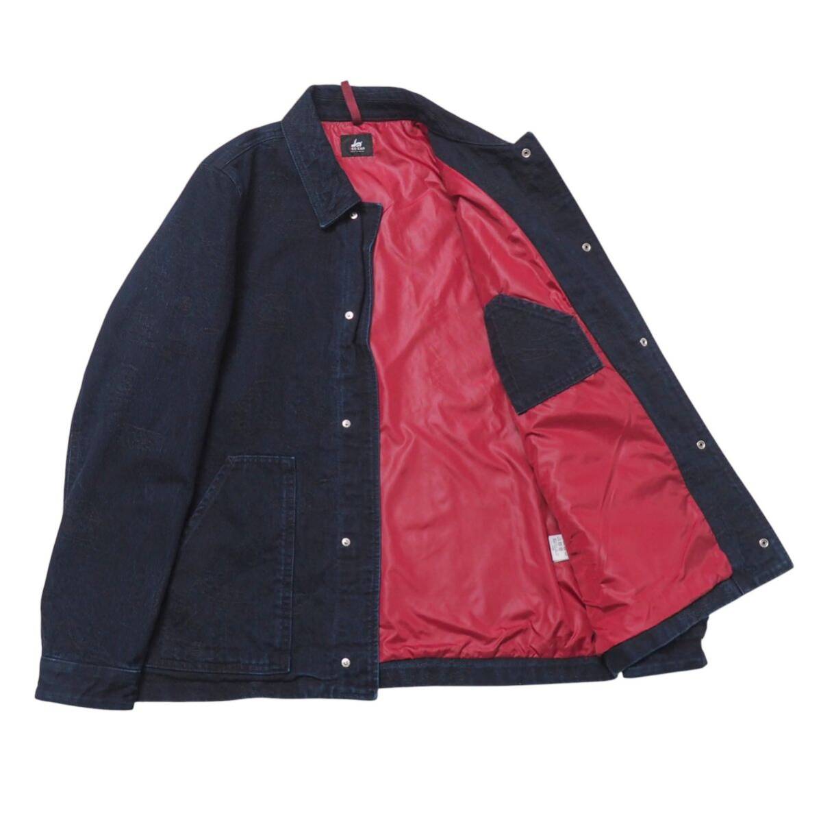 TJ4664//*レッドイヤー/RED EAR/ポールスミス*メンズL/インディゴ染め/総柄/カバーオール/ジャケット/ブルゾン