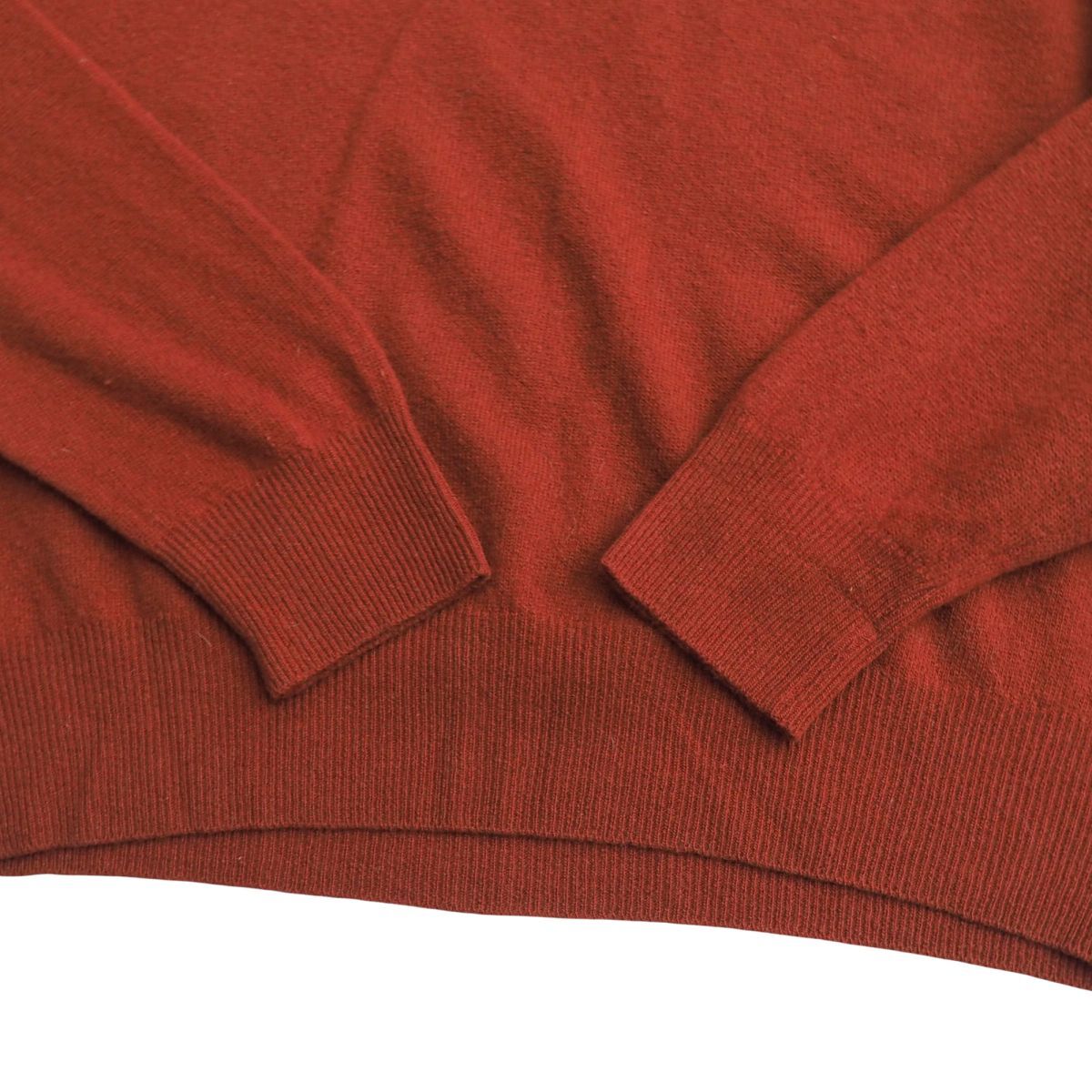 GR9957▽イタリア制*ヴィンテージ*Christian Dior MONSIEUR/クリスチャンディオール*メンズ48*Vネック ウールニット セーター*ブラウン系