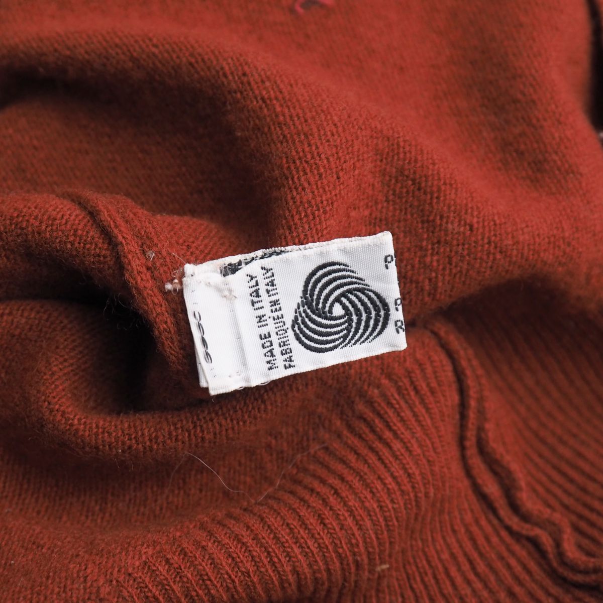 GR9957▽イタリア制*ヴィンテージ*Christian Dior MONSIEUR/クリスチャンディオール*メンズ48*Vネック ウールニット セーター*ブラウン系