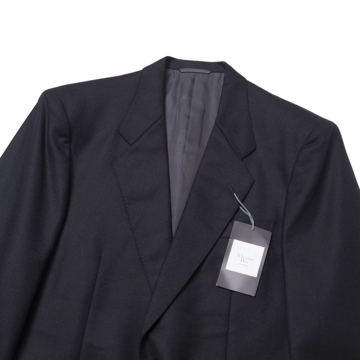 GS2364▽未使用 クリスチャンディオール/Christian Dior MONSIEUR*Vintage*メンズA6/CDロゴメタルボタン/テーラードジャケット/紺ブレザー