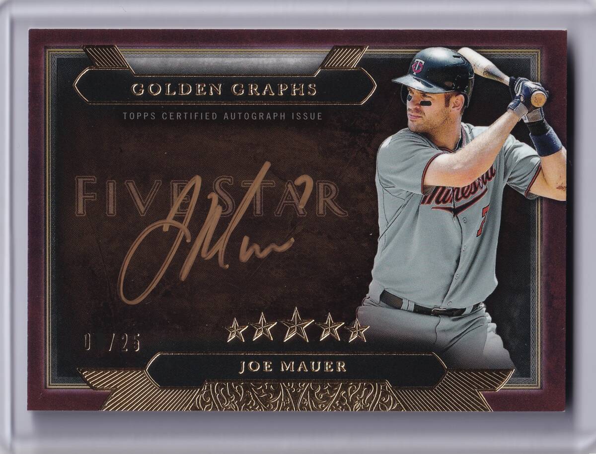 JOE MAUER 直筆サインカード 25枚限定 2020 TOPPS FIVE STAR GOLDEN GRAPHS AUTOGRAPHED CARD / ジョー?マウアー / 直書(shū)き AUTO