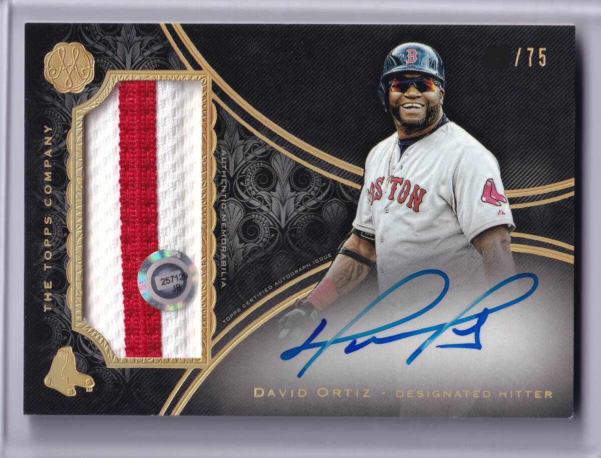 DAVID ORTIZ 直筆サインカード 75枚限定 2016 TOPPS THE MINT AUTOGRAPH PATCH RELIC CARD / デビッド?オルティス / 直書(shū)き AUTO