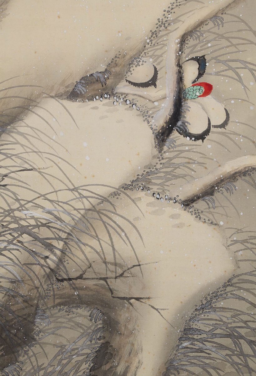 【真作】 蔵壷◆『幸松春浦 百畫春園瑞雪図』 1幅 共箱 古筆 古文書 古書 日本畫 花鳥(niǎo)畫 姫島竹外に學(xué)ぶ 茶掛軸 大分県出身