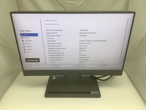 ジャンク!Lenovo F0GR0048JP●Core i7 12700H 16G 1T