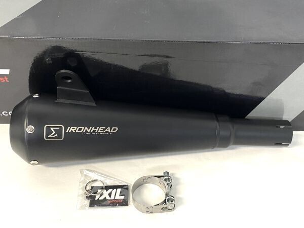 【F454】未使用/保管品 IXIL イクシル スリップオンマフラー OM334SSB IRONHEAD 右側 MOTO GUZZI V7 II b_画像1