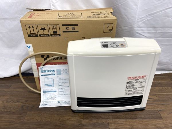 【R016】ほぼ未使用 東邦ガス リンナイ ガスファンヒーター RC-M2403E 都市ガス用 木造7畳 コンクリート9畳 2mホース付き 16年制 b