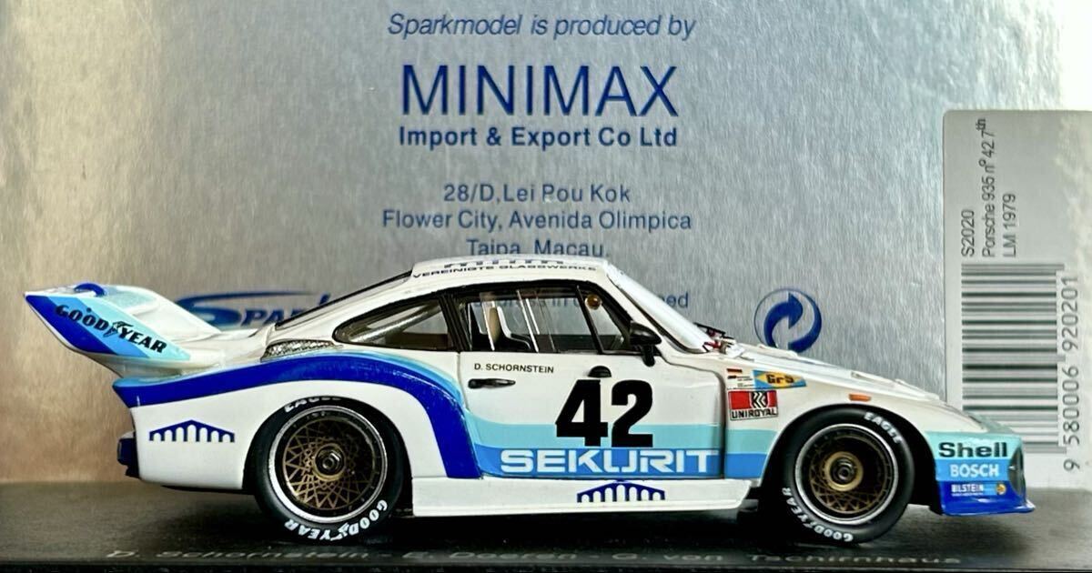 スパーク Spark 1/43 Porsche 935 n°42 7th LM 1979 D. Schornstein - E. Doeren - G. von Tschirnhaus [S2020]_画像8