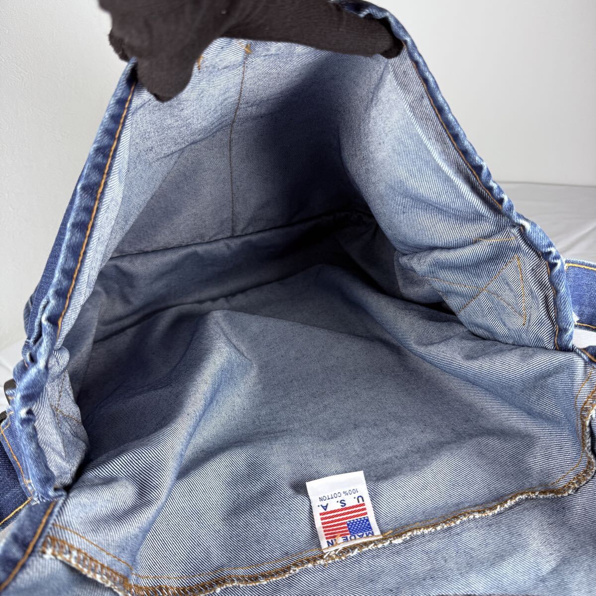 1円《 極美品 》ハンティング ワールド メッセンジャーバッグ ショルダーバッグ クロスボディ デニム コットン 大容量 メンズ レディース