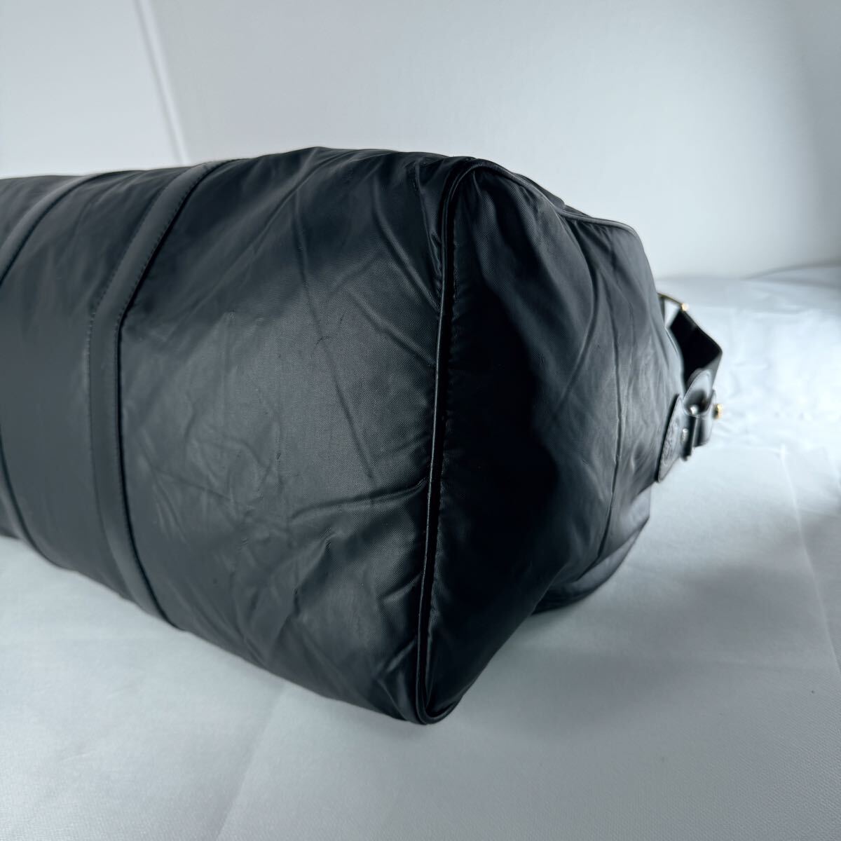 1円《 美品 》 ハンティングワールド ボストンバッグ 大容量 ショルダーバッグ クロスボディ ブラック 旅行鞄 特大サイズ ビジネス メンズ