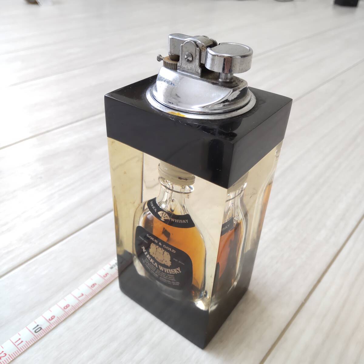 【500円?】卓上ガスライター ニッカ ウイスキー NIKKA G&G ゴールド&ゴールド 喫煙グッズ レトロ ヴィンテージ アンティーク インテリア