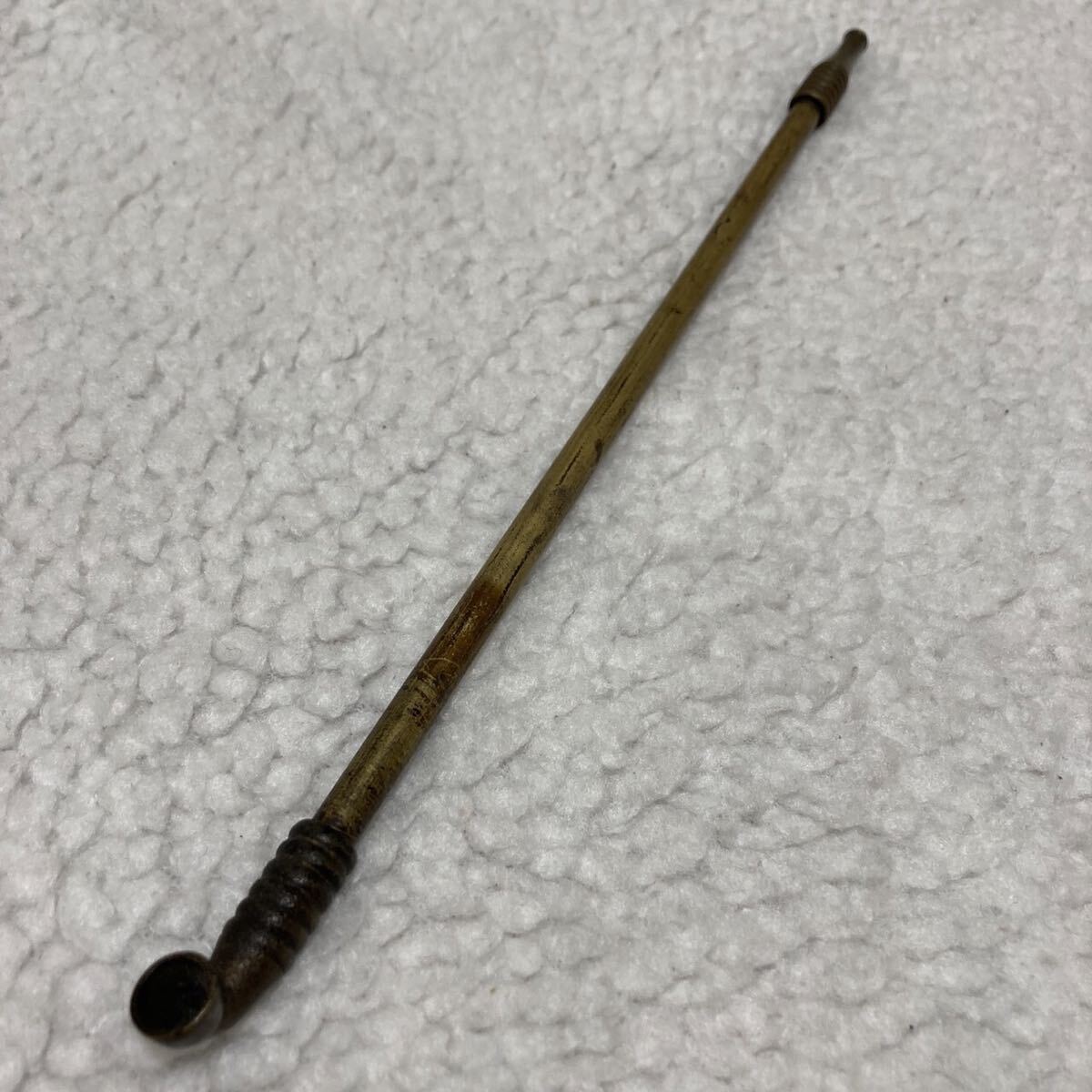 時代物 煙管 キセル 金吸口 古い パイプ 煙草 喫煙具 花魁 年代物 ケース 煙管 古民具 古道具 パイプ 鉄製 銅製 銀製 骨董 べらぼう 時代劇_画像2