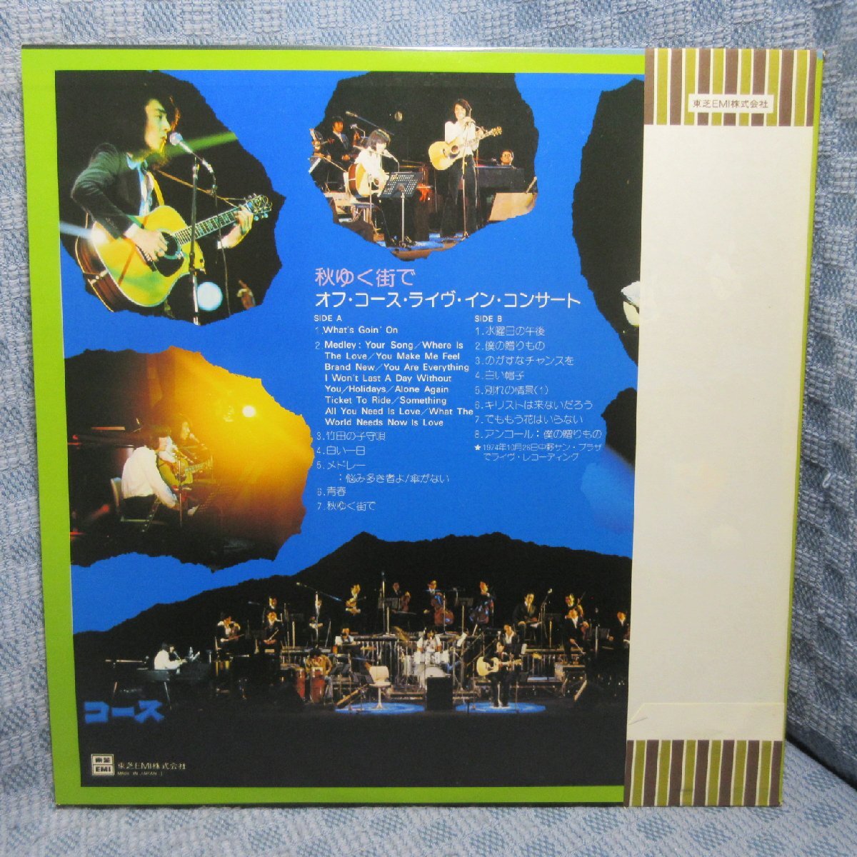VA428●ETP-72024 オフコース OFF COURSE「ライヴ・イン・コンサート 秋ゆく街で」LPレコード(アナログ盤)_画像2