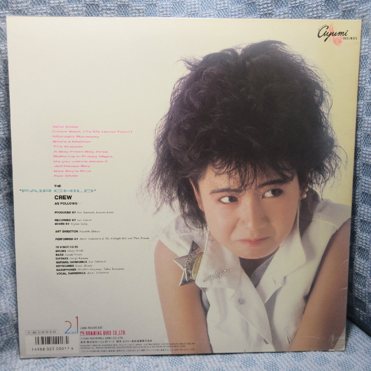 VA438●28HB-7004 中村あゆみ「FAIR CHILD フェア?チャイルド」LPレコード(アナログ盤)