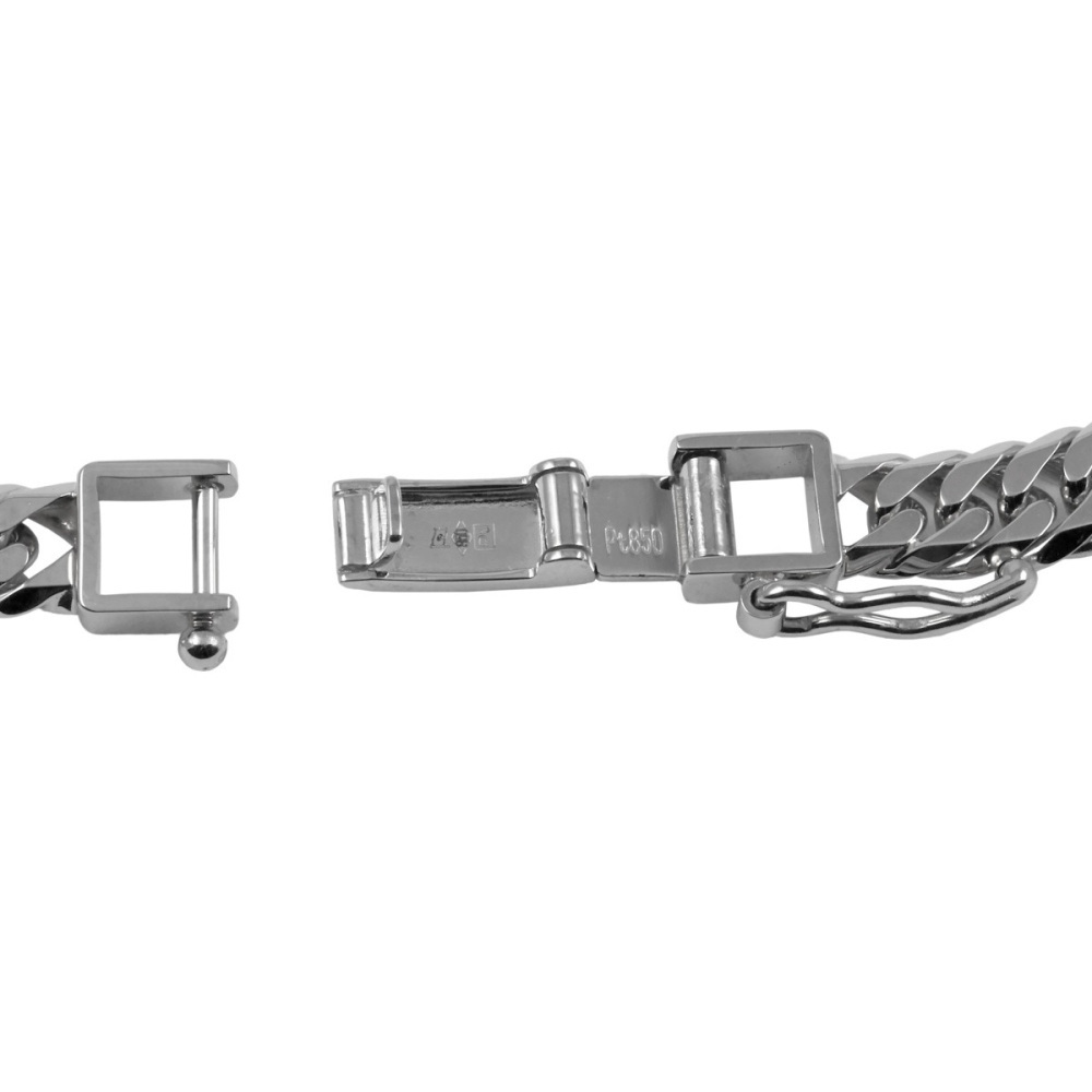 プラチナ850 喜平 ブレスレット ダブル6面 約18cm 約12.02g_画像2