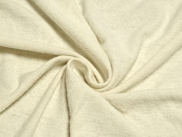 シルク100 天竺ニット ブークレー調 やや薄～中間 ソフト 生成7m
