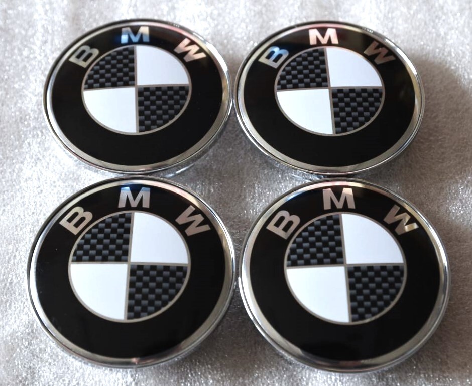 ◆ BMW センターキャップ カーボンタイプ ( 直径 68 mm 内径 62mm ) 新品 4個セット_画像1