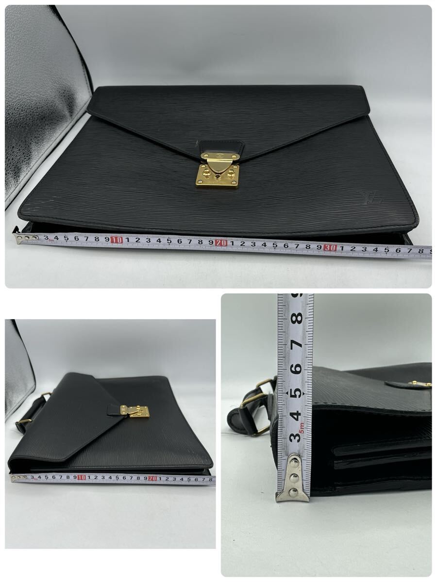 【LOUIS VUITTON】セルヴィエット エピブラック ビジネスバッグ 書類かばん ルイヴィトン 中古品_画像10