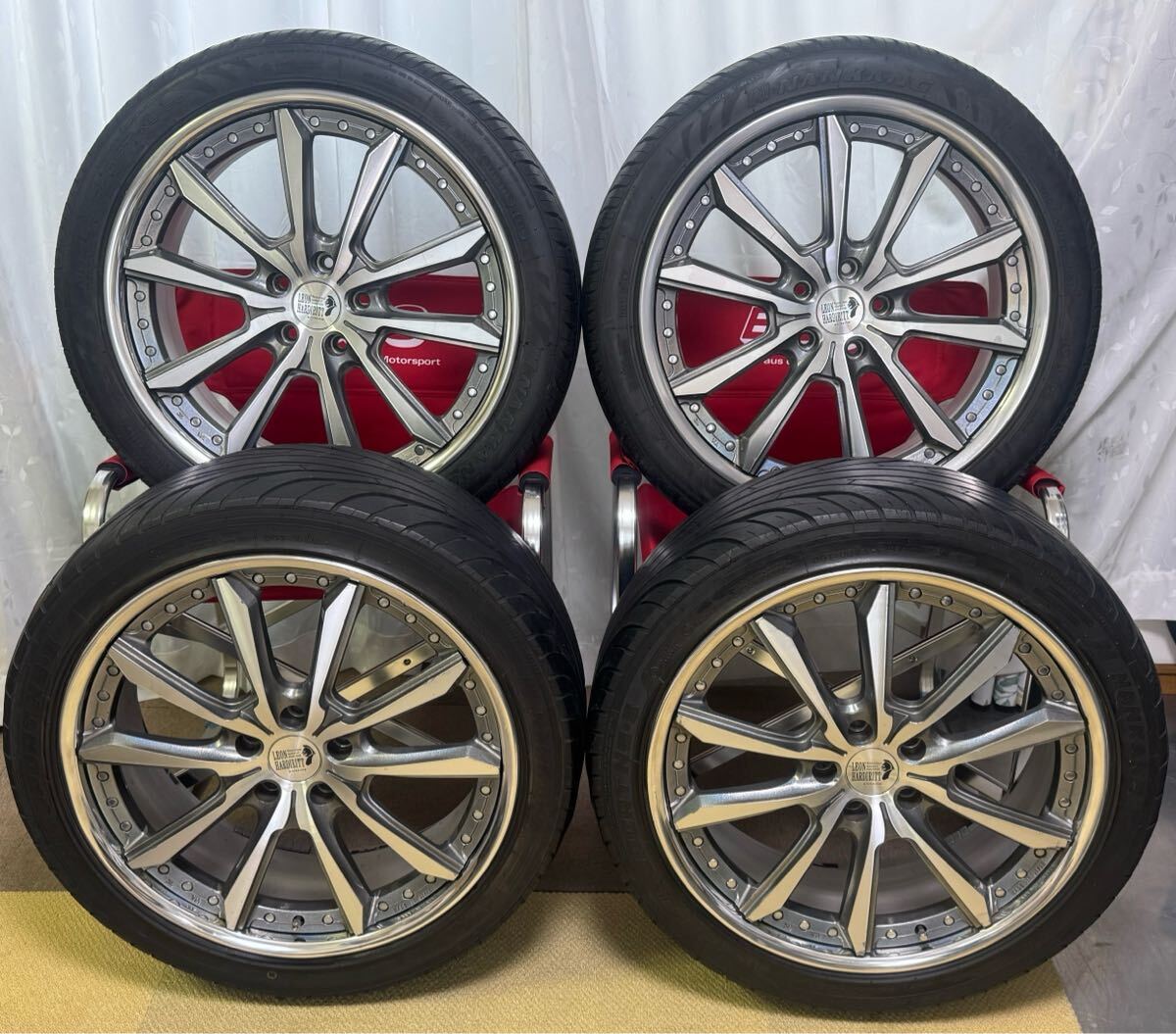 最高級 20インチホイールタイヤセットSUPER STAR LEON HARDIRITT JAGER 20x8.0J+49 PCDr114.3 5H NANKANG 245/40ZR20 95Y_画像1
