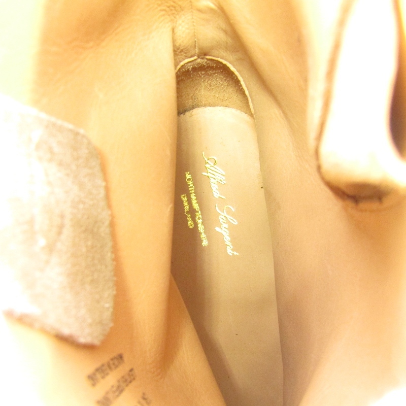 美品 Alfred Sargent アルフレッドサージェント UK7.5E エンジニアブーツ 20230-3 ミンクスエード プルオンブーツ ベージュ 35004731_画像6