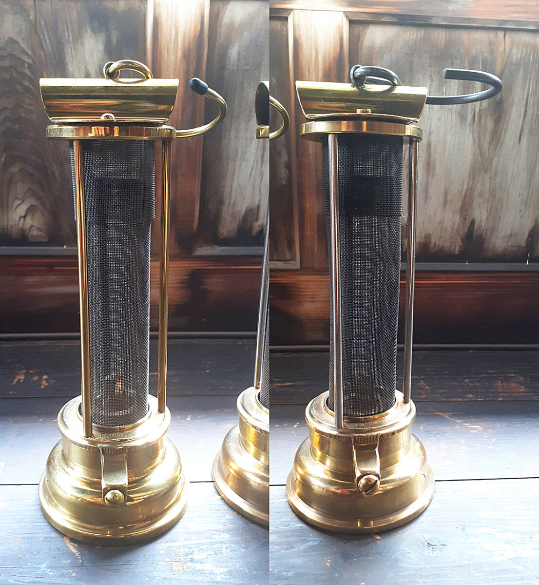 稀少モデル 2臺セット【E.Thomas & Williams】Davy Lamp デービー燈 MADE IN WALES UK【検索：ブッシュクラフト／カンブリアン】送料無料