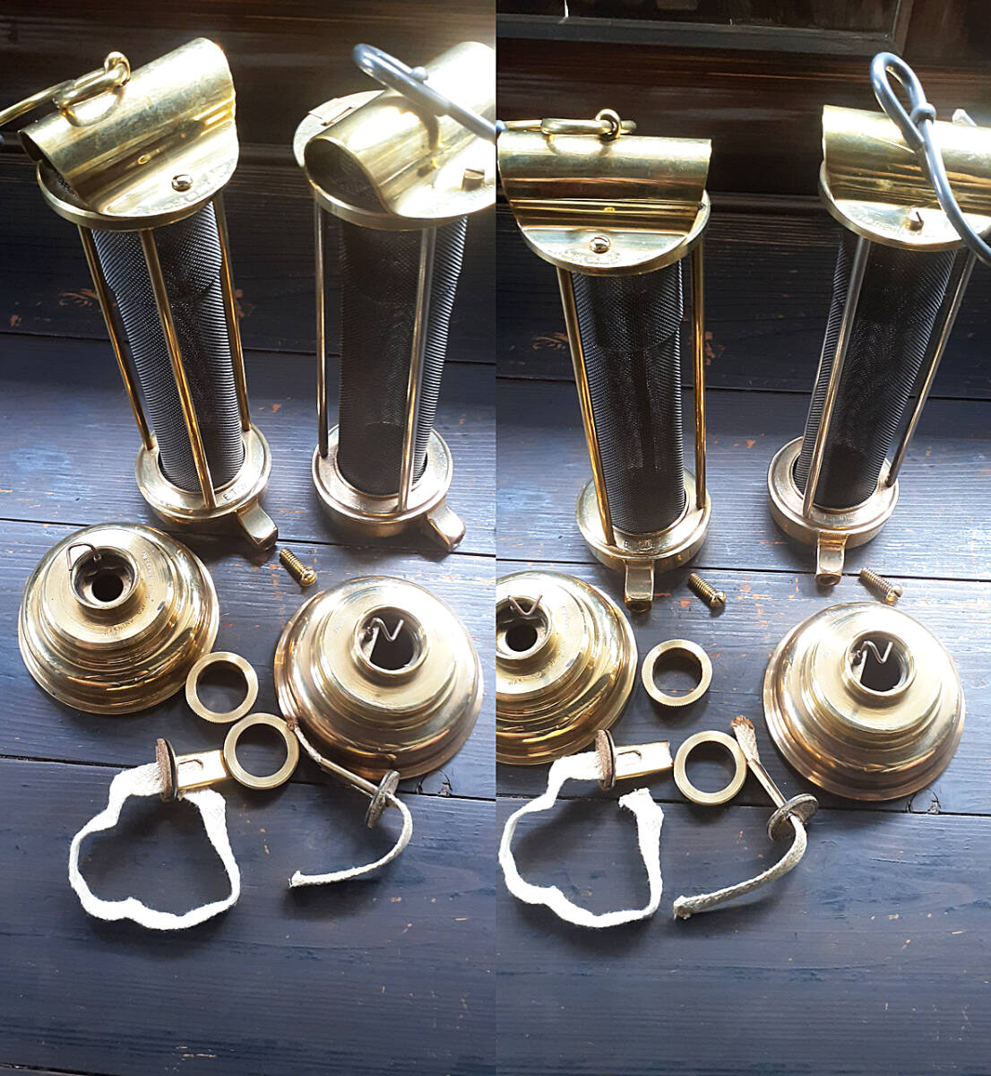 稀少モデル 2臺セット【E.Thomas & Williams】Davy Lamp デービー燈 MADE IN WALES UK【検索：ブッシュクラフト／カンブリアン】送料無料