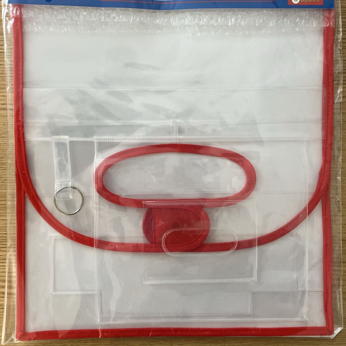 新品 未使用 未開封 ランドセルカバー ランドセル カバー クリアカバー 赤 レッド 縁 A4