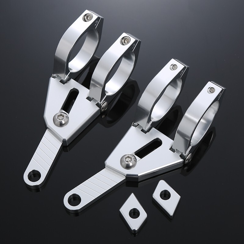 AL削出し アジャスタブルヘッドライトブラケット27mm SUZUKI RG50γ ウルフ50 13034X27B_画像2