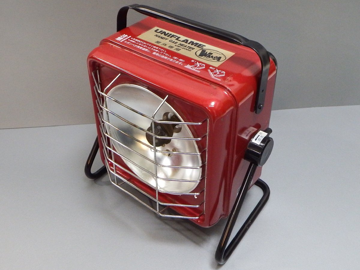 #【スパークOK・中古】UNIFLAME ユニフレーム ハンディガスヒーター ワーム UW-200G 現状品 廃盤 屋外用 カセットガスストーブ(札)