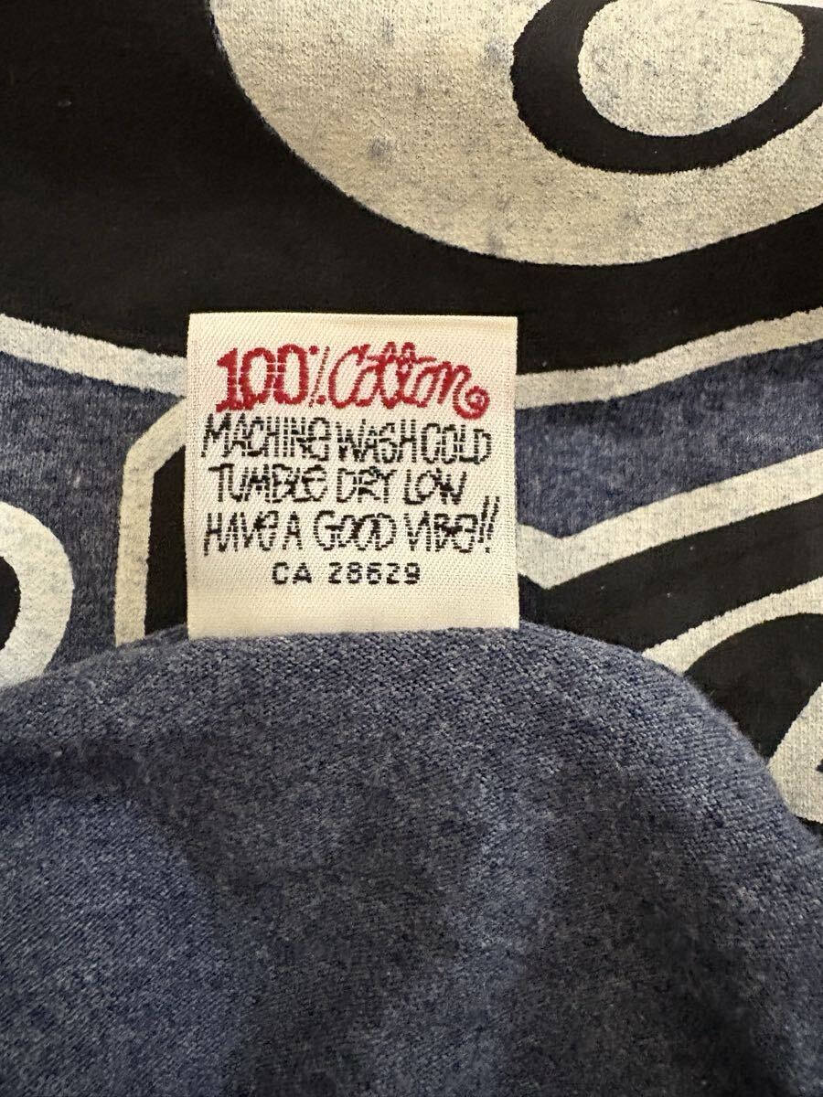 STUSSY ステューシー 90s 白タグ USA制 8ボール バックプリント Tシャツ L ネイビー