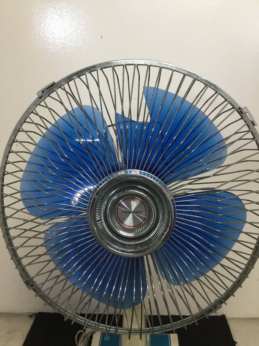 ^ v Gifu departure / TOSHIBA/ вентилятор / D-30TG/ синий цвет 4 крыльев корень / 30cm/ перо трещина повреждение есть / подтверждение рабочего состояния / текущее состояние товар / R7.9/18 ^