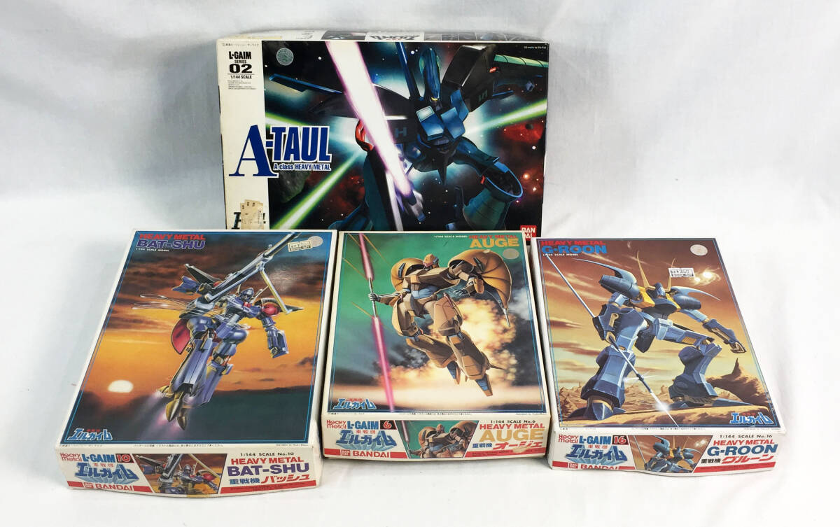 ☆重戦機エルガイム☆ヘビーメタル☆1/144☆アトール/バッシュ/オージェ/グルーン☆プラモデル☆4個まとめて