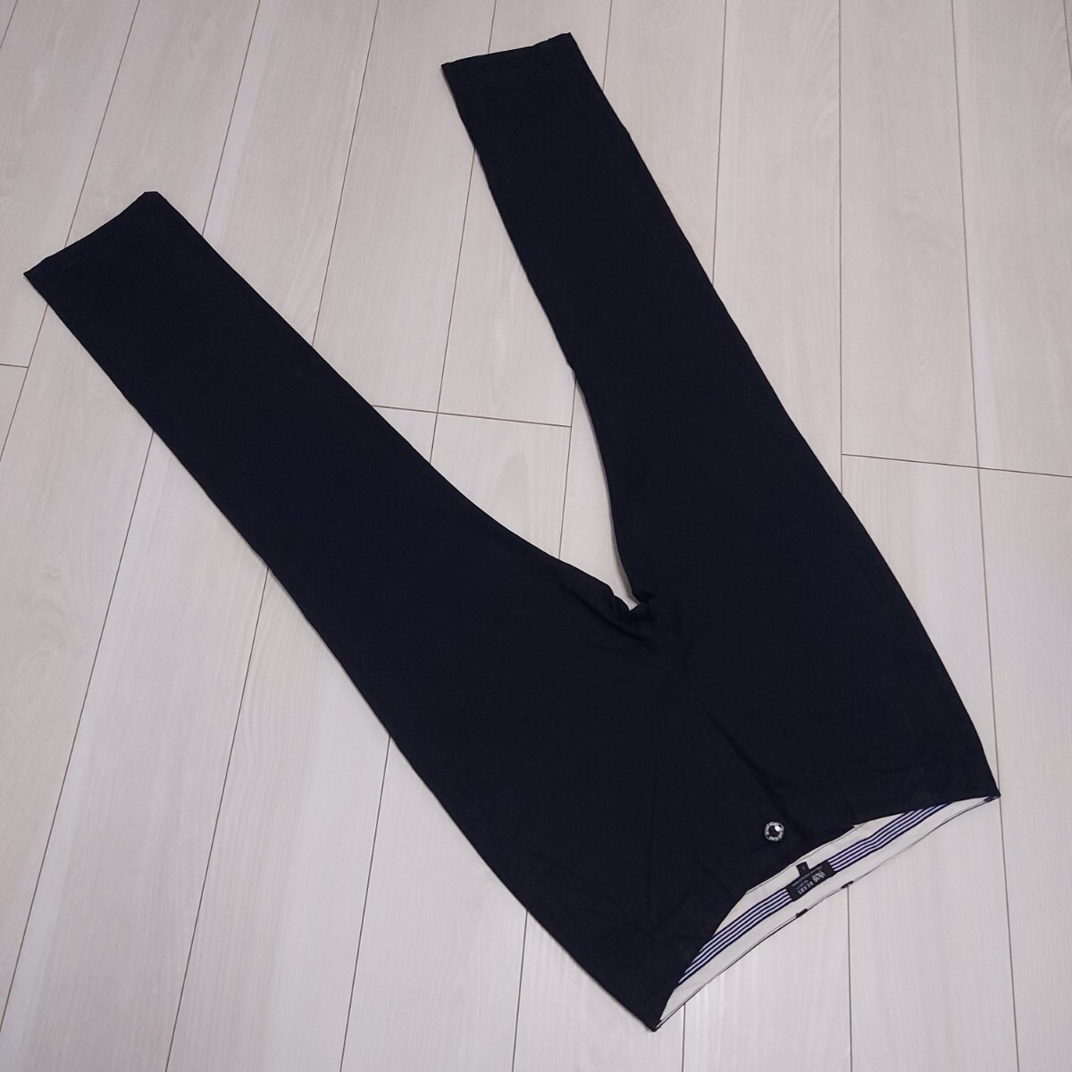 【定番人気★!!】BEAMS HEART ビームスハートテーパードストレッチチノパン M ブラック_画像2