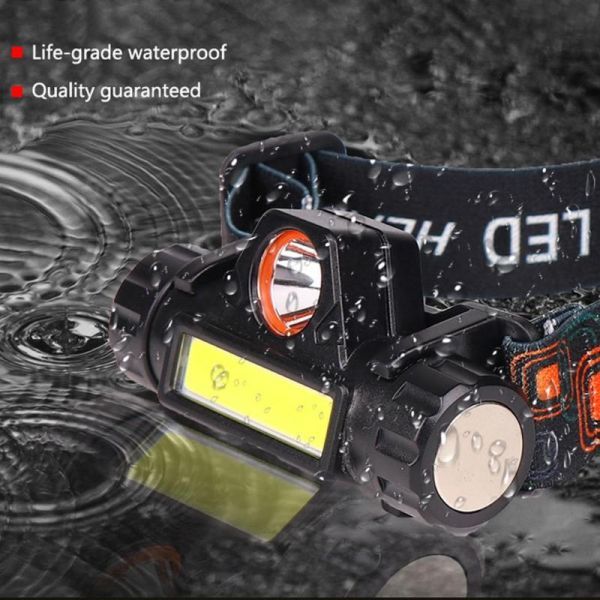 LEDヘッドライト 2個(gè) USB充電式 90度回転 コンパクト ライト 高輝度 停電対策 防災(zāi) 軽量 小型 強(qiáng)力 アウトドア 登山 釣り 夜間作業(yè)