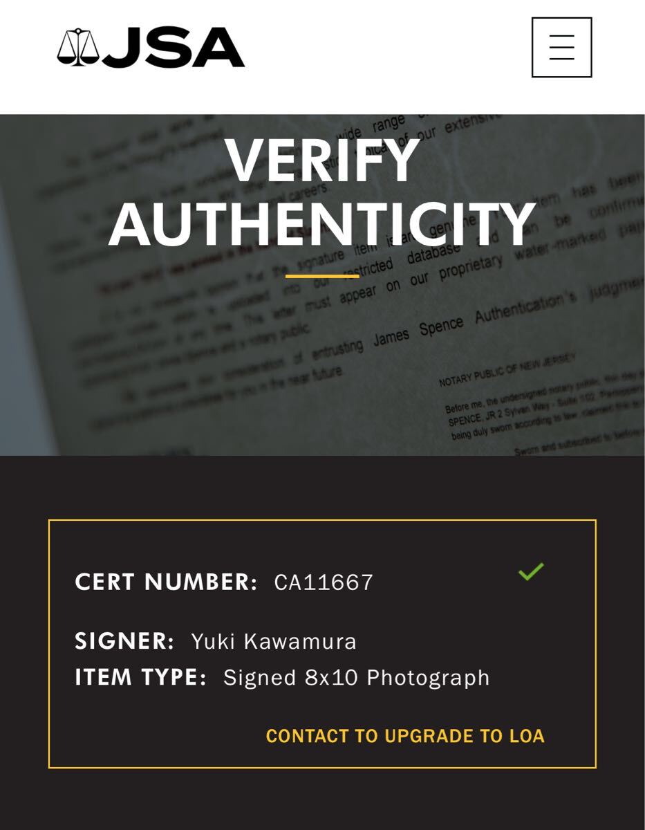 シカゴブルズ　河村勇輝　直筆サイン入りフォト　JSA鑑定済み　証明書付き