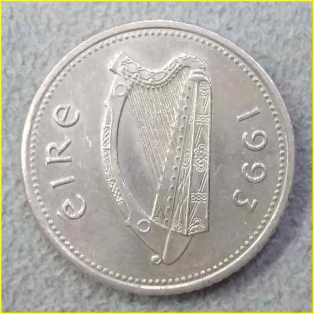 【アイルランド 10ペンス 硬貨/1993年】 TEN PENCE/10P/旧硬貨/コイン/古銭_画像3