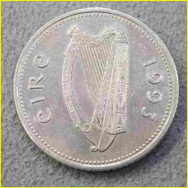 【アイルランド 10ペンス 硬貨/1993年】 TEN PENCE/10P/旧硬貨/コイン/古銭_画像4