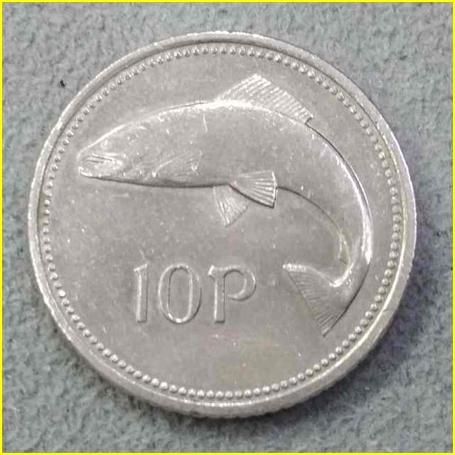 【アイルランド 10ペンス 硬貨/1993年】 TEN PENCE/10P/旧硬貨/コイン/古銭_画像2