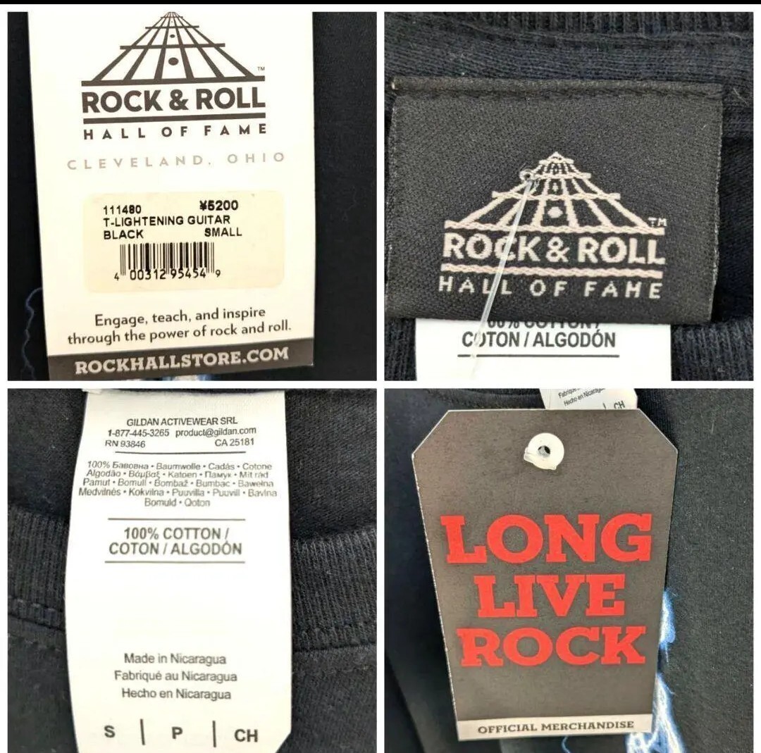 胸囲～約82cm ロック Tシャツ 黒 半袖 ROCK&ROLL HALL OF FAME_画像7